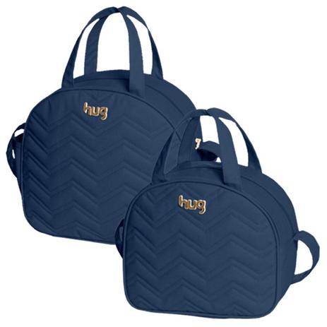 Bolsa e Frasqueira Maternidade Chevron Azul Marinho HUG Menor preço em Bolsa e Frasqueira Maternidade Chevron Azul Marinho HUG