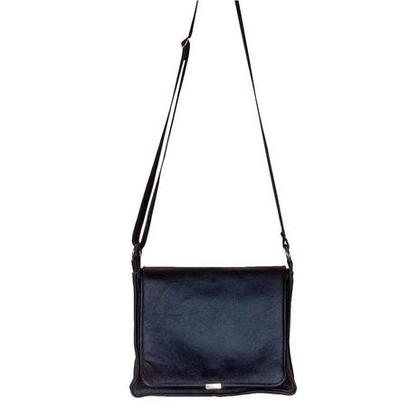 black foldover crossbody bolsa