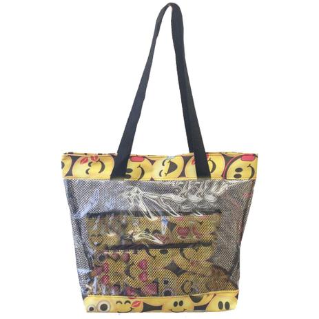 Bolsa feminina de praia e piscina grande transparente emoticons Amarela - Meu tio que fez Menor preço em Bolsa feminina de praia e piscina grande transparente emoticons Amarela - Meu tio que fez