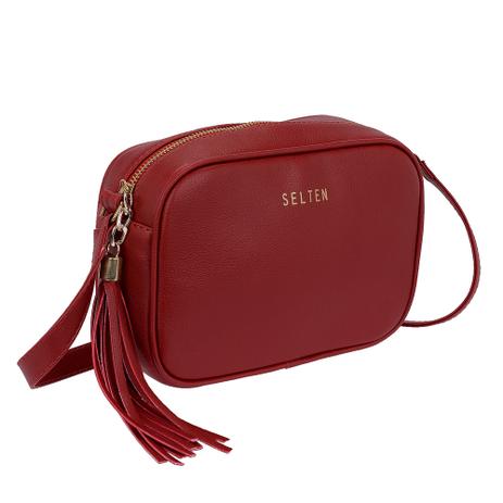 Bolsa Feminina Lateral Pequena Alça Transversal Regulavel Selten Vermelho Menor preço em Bolsa Feminina Lateral Pequena Alça Transversal Regulavel Selten Vermelho