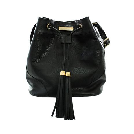 Bolsa Feminina Maria Verônica Saco Transversal Couro Legítimo Preto Menor preço em Bolsa Feminina Maria Verônica Saco Transversal Couro Legítimo Preto