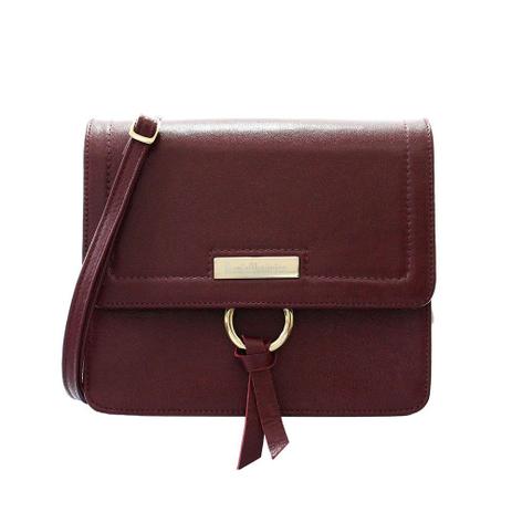 Bolsa Feminina Maria Verônica Transversal Enfeite Argola Couro Amora Menor preço em Bolsa Feminina Maria Verônica Transversal Enfeite Argola Couro Amora