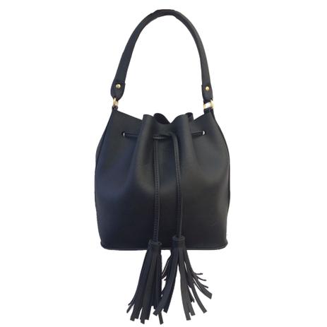 Bolsa feminina saco preta de ombro com alça transversal regulável - Meu tio que fez Menor preço em Bolsa feminina saco preta de ombro com alça transversal regulável - Meu tio que fez