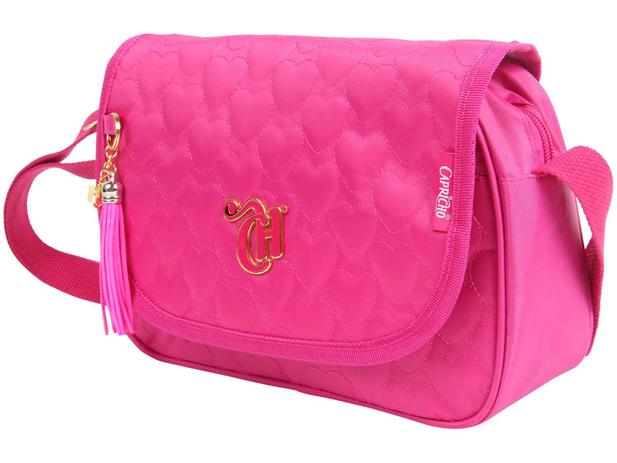 Bolsa Feminina Transversal Poliéster DMW Capricho - Love Rosa