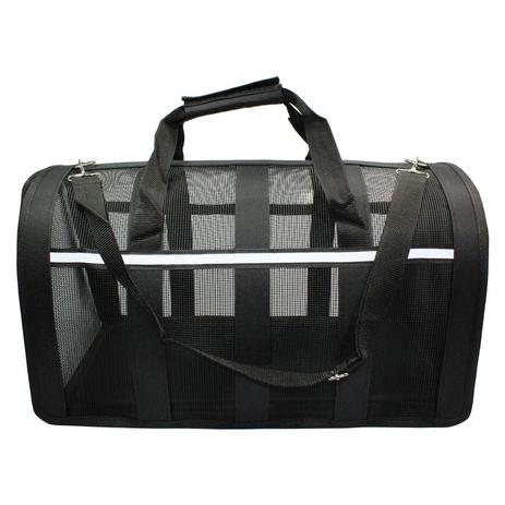 Bolsa Mala de Transporte Para Passeio Pet Cães e Gatos Preta Menor preço em Bolsa Mala de Transporte Para Passeio Pet Cães e Gatos Preta