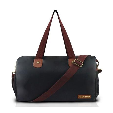 Bolsa mala de viagem e academia prática masculina com alça ajustável e bolsinho jacki design preto m é boa?