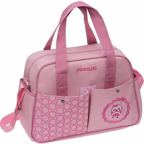 Bolsa Maternidade Bordada Corujinha Rosa - Pimpolho Menor preço em Bolsa Maternidade Bordada Corujinha Rosa - Pimpolho
