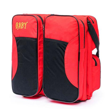 Bolsa Maternidade Cama Berço Bebe Viagem Vermelho Trocador Dobravel - Braslu Menor preço em Bolsa Maternidade Cama Berço Bebe Viagem Vermelho Trocador Dobravel - Braslu