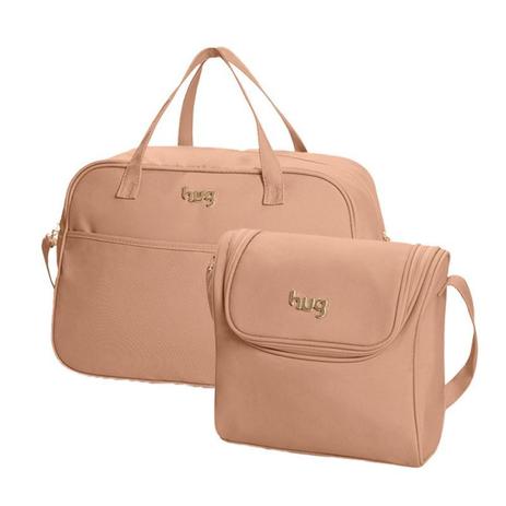 Bolsa maternidade Classic bege kit 02 peças mala + bolsa M - Hug Menor preço em Bolsa maternidade Classic bege kit 02 peças mala + bolsa M - Hug
