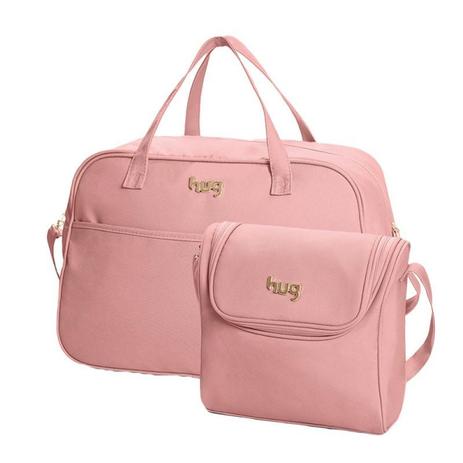 Bolsa maternidade Classic rosa kit 02 peças mala + bolsa M - Hug Menor preço em Bolsa maternidade Classic rosa kit 02 peças mala + bolsa M - Hug