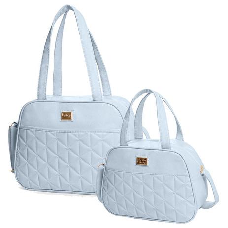 Bolsa Maternidade Kit 2 Peças Beijinho Azul - Hug Menor preço em Bolsa Maternidade Kit 2 Peças Beijinho Azul - Hug