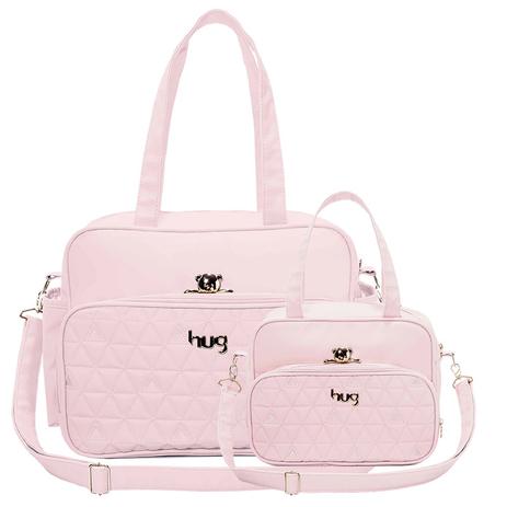 Bolsa Maternidade kit 2 Peças Docinho Rosa - Hug - Hug bolsas Menor preço em Bolsa Maternidade kit 2 Peças Docinho Rosa - Hug - Hug bolsas