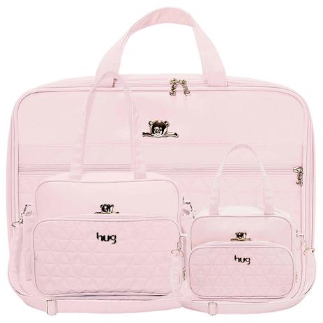 Bolsa Maternidade Kit 3 Peças Docinho Rosa - Hug - Hug bolsas Menor preço em Bolsa Maternidade Kit 3 Peças Docinho Rosa - Hug - Hug bolsas