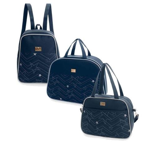 Bolsa Maternidade Kit 3 Peças Pop Star Azul Hug Menor preço em Bolsa Maternidade Kit 3 Peças Pop Star Azul Hug