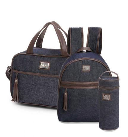 bolsa maternidade London kit 03 peças frasqueira, mochila e porta mamadeira - Hug Menor preço em bolsa maternidade London kit 03 peças frasqueira, mochila e porta mamadeira - Hug