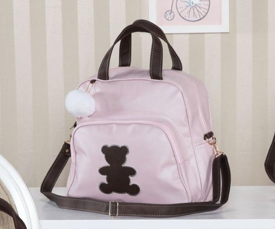 Bolsa Maternidade Menina Urso Rosa - Tamanho M - Marias enxoval Menor preço em Bolsa Maternidade Menina Urso Rosa - Tamanho M - Marias enxoval