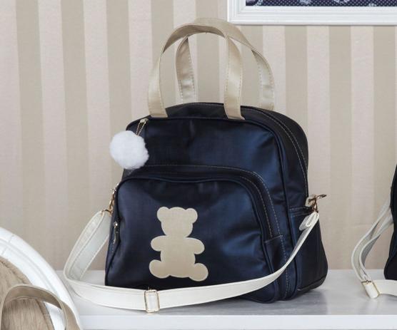 Bolsa Maternidade Menino Urso Azul - Tamanho M - Marias enxoval Menor preço em Bolsa Maternidade Menino Urso Azul - Tamanho M - Marias enxoval
