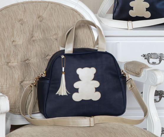 Bolsa Maternidade Menino Urso Azul - Tamanho P - Marias enxoval Menor preço em Bolsa Maternidade Menino Urso Azul - Tamanho P - Marias enxoval