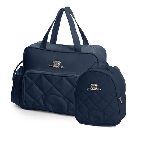 Bolsa maternidade Meu Ursinho marinho kit 02 peças bolsa G + frasqueira - Hug Menor preço em Bolsa maternidade Meu Ursinho marinho kit 02 peças bolsa G + frasqueira - Hug