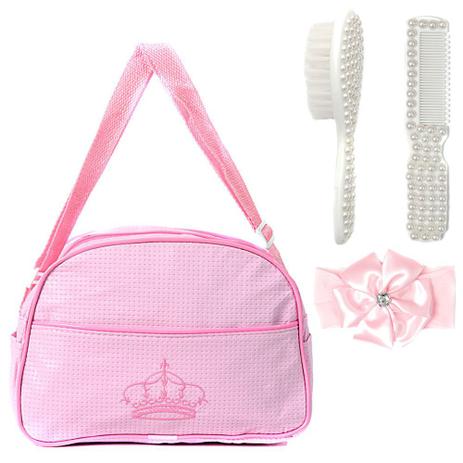 Bolsa Maternidade Rosa com Pentinho e Escovinha para Boneca Bebê Reborn Menor preço em Bolsa Maternidade Rosa com Pentinho e Escovinha para Boneca Bebê Reborn