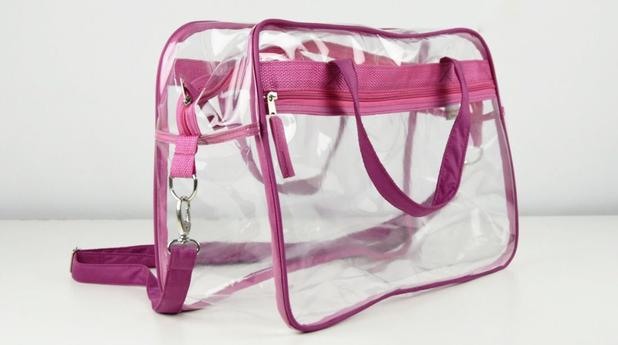 clear pink bolsa