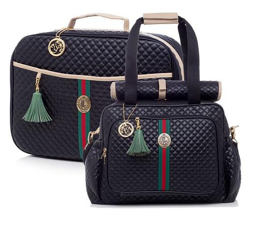 Bolsa Maternidade Victoria Preto kit 02 peças mala e bolsa G - Lequiqui Menor preço em Bolsa Maternidade Victoria Preto kit 02 peças mala e bolsa G - Lequiqui