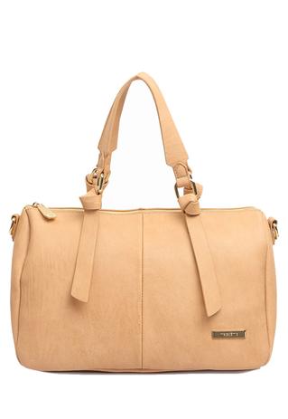 Bolsa Média Estruturada Macadâmia Bege - Macadamia Menor preço em Bolsa Média Estruturada Macadâmia Bege - Macadamia