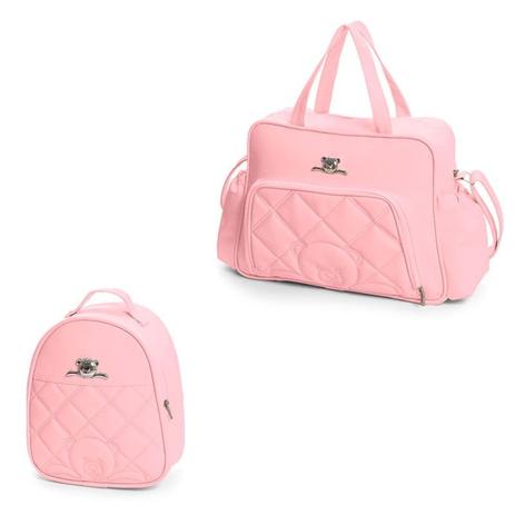 Bolsa Meu Ursinho Frasqueira Térmica Kit 2 Peças Rosa - Hug - Hug bolsas Menor preço em Bolsa Meu Ursinho Frasqueira Térmica Kit 2 Peças Rosa - Hug - Hug bolsas