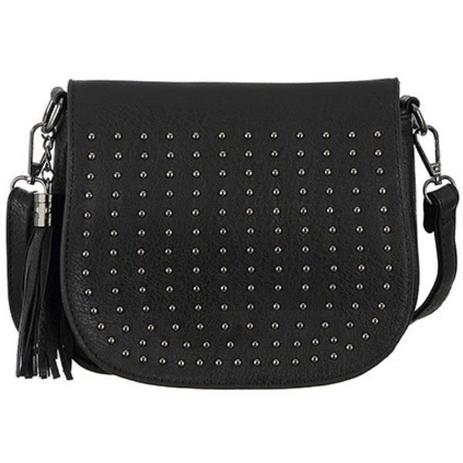 Bolsa MeVisto Transversal C/ Tachas e Penduricalho de Franja Menor preço em Bolsa MeVisto Transversal C/ Tachas e Penduricalho de Franja