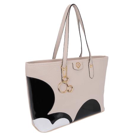 Bolsa Mickey Sacola Feminina de Ombro Lateral Creme Selten Menor preço em Bolsa Mickey Sacola Feminina de Ombro Lateral Creme Selten