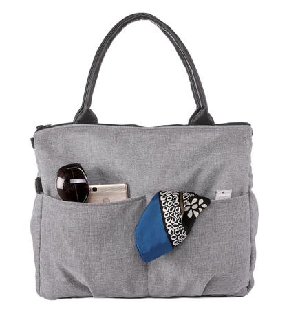 grey baby changing bolsa
