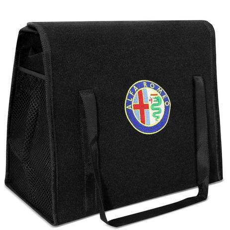 Bolsa Organizadora Porta Malas Universal Preto Logo Alfa Romeo Bordado em Carpete - R-acoustic é ruim? Bolsa Organizadora Porta Malas Universal Preto Logo Alfa Romeo Bordado em Carpete - R-acoustic é boa?
