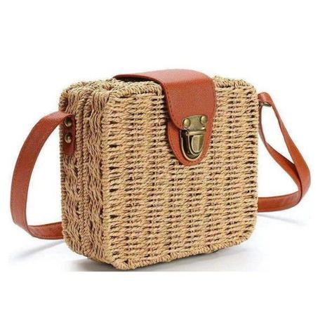 Bolsa Palha Quadrada Praia Verão Transversal Cores - Blitz Feminina - Bolsa  de Praia Feminina - Magazine Luiza