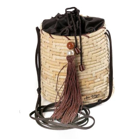 Bolsa Pote Feminina Palha Natural Alça Transversal Praia - Ana Viégas -  Bolsa de Praia Feminina - Magazine Luiza
