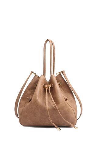 Bolsa Saco Macadâmia Média de P.U Feminina Versátil Marrom MARROM - Macadamia Menor preço em Bolsa Saco Macadâmia Média de P.U Feminina Versátil Marrom MARROM - Macadamia