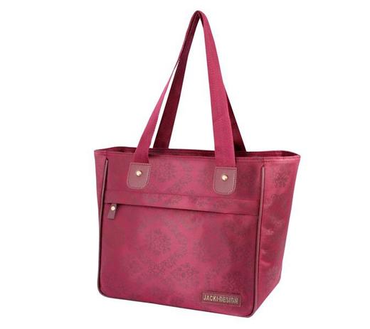 Bolsa Shopper Damasco ESSENCIAL II Jacki Design VINHO Menor preço em Bolsa Shopper Damasco ESSENCIAL II Jacki Design VINHO