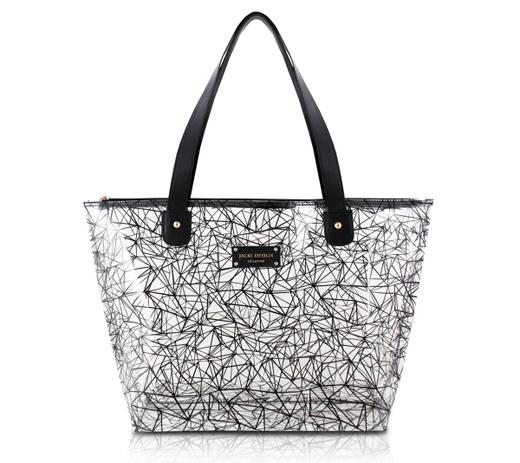Bolsa Shopper Transparente Preto Jacki Design Menor preço em Bolsa Shopper Transparente Preto Jacki Design
