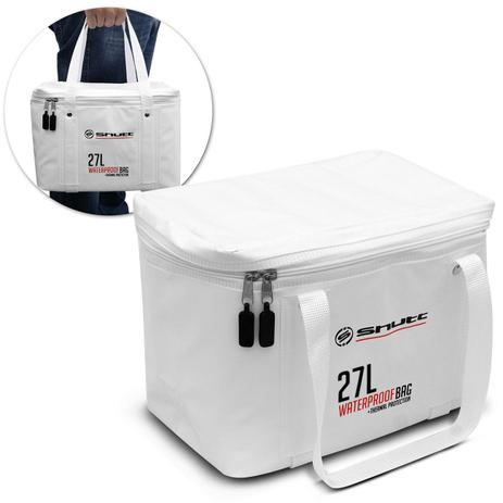 Bolsa Térmica Caixa Cooler Praia Viagem Churrasco Camping Lanches 27 Litros Shutt Impermeável Branco Menor preço em Bolsa Térmica Caixa Cooler Praia Viagem Churrasco Camping Lanches 27 Litros Shutt Impermeável Branco