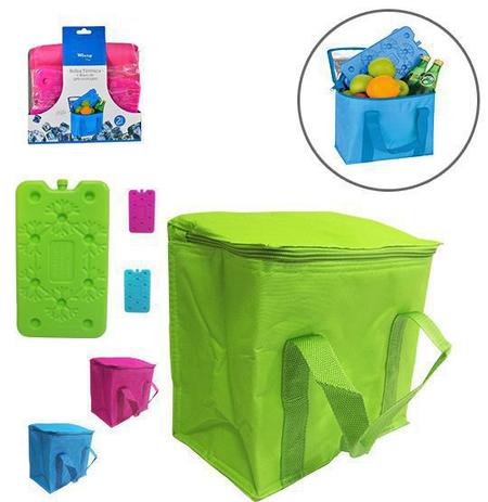 Bolsa termica colors 7l + bloco de gelo ecologico 25x23x15cm - Wincy Menor preço em Bolsa termica colors 7l + bloco de gelo ecologico 25x23x15cm - Wincy