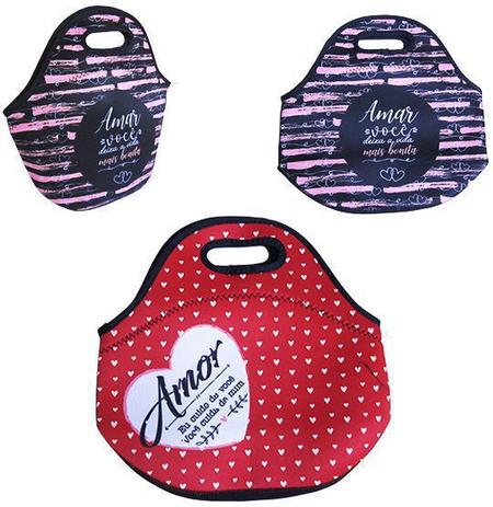 Bolsa termica estampada amor 29x28cm - Fwb Menor preço em Bolsa termica estampada amor 29x28cm - Fwb