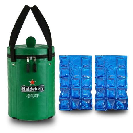 Bolsa Térmica para Barril de Chopp 5 litros + 2 Cartelas de gelo em Gel - Haideken tomar meu Chopp Menor preço em Bolsa Térmica para Barril de Chopp 5 litros + 2 Cartelas de gelo em Gel - Haideken tomar meu Chopp