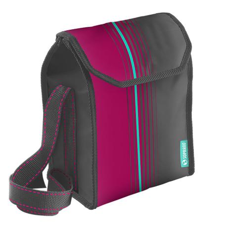 Bolsa Térmica Soprano Lunch 6 Litros Com Alça Ajustável Rosa Menor preço em Bolsa Térmica Soprano Lunch 6 Litros Com Alça Ajustável Rosa
