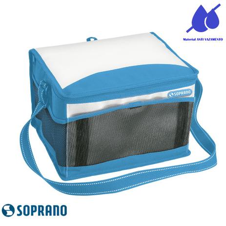 Bolsa Térmica Tropical 12 Litros Soprano Azul Menor preço em Bolsa Térmica Tropical 12 Litros Soprano Azul