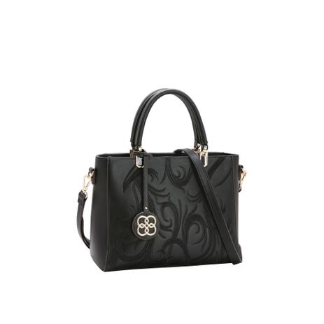 Bolsa Tiracolo Chenson Preta Relevo Arabesco Original Menor preço em Bolsa Tiracolo Chenson Preta Relevo Arabesco Original