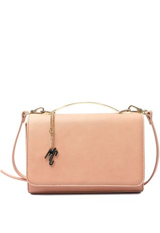 Bolsa Tiracolo Pequena com Alça Transversal Macadâmia Nude NUDE - Macadamia Menor preço em Bolsa Tiracolo Pequena com Alça Transversal Macadâmia Nude NUDE - Macadamia