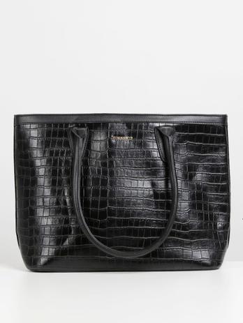 faux croc tote bolsa