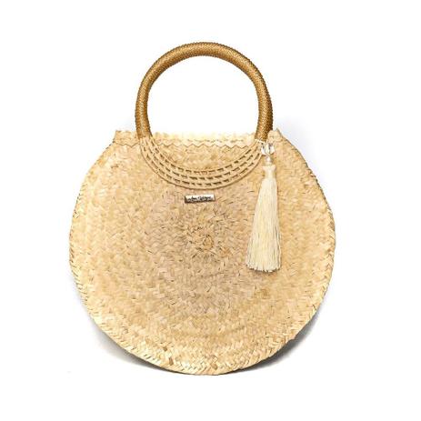 raffia round bolsa