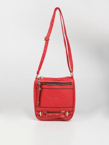 fossil red crossbody bolsa
