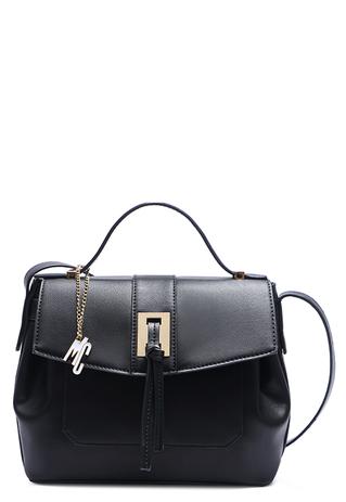 Bolsa Versátil Modelo Satchel Feminina 100 em P.U Preta PRETO - Macadamia Menor preço em Bolsa Versátil Modelo Satchel Feminina 100 em P.U Preta PRETO - Macadamia
