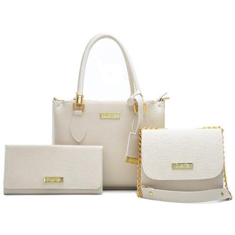 Bolsas Femininas Kit 3 Peças Bolsa Lorena Media Carteira e Baú - Duart'S Menor preço em Bolsas Femininas Kit 3 Peças Bolsa Lorena Media Carteira e Baú - Duart'S